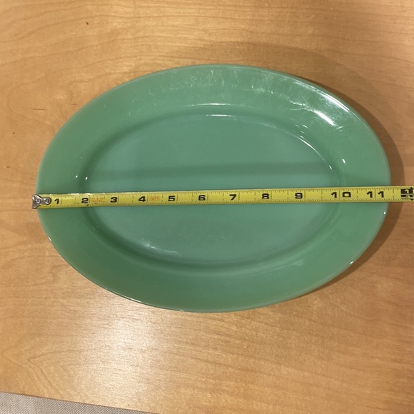 FIRE KING JADEITE GREEN OVEN GLASS OVEL VINTAGE 1950’s - Picture 6 of 10